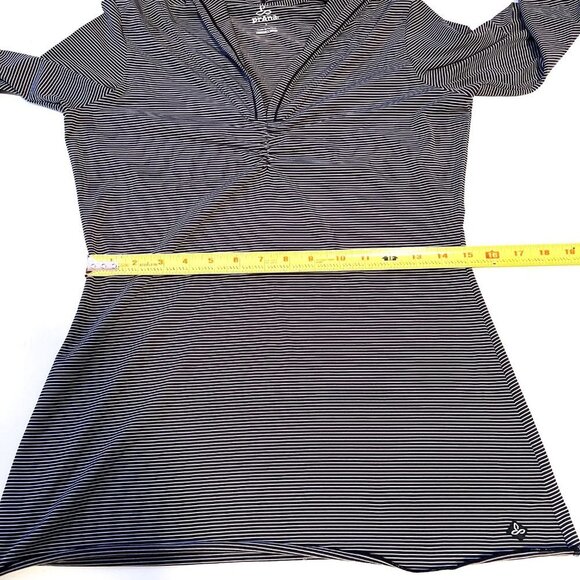 Prana Perry Striped Pullover Hoodie Black and white Size Small - Picture 8 of 9